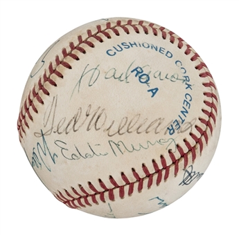 500 Home Run Club Multi-Signed A.L. Baseball With 11 Signatures Including Ted Williams (JSA)